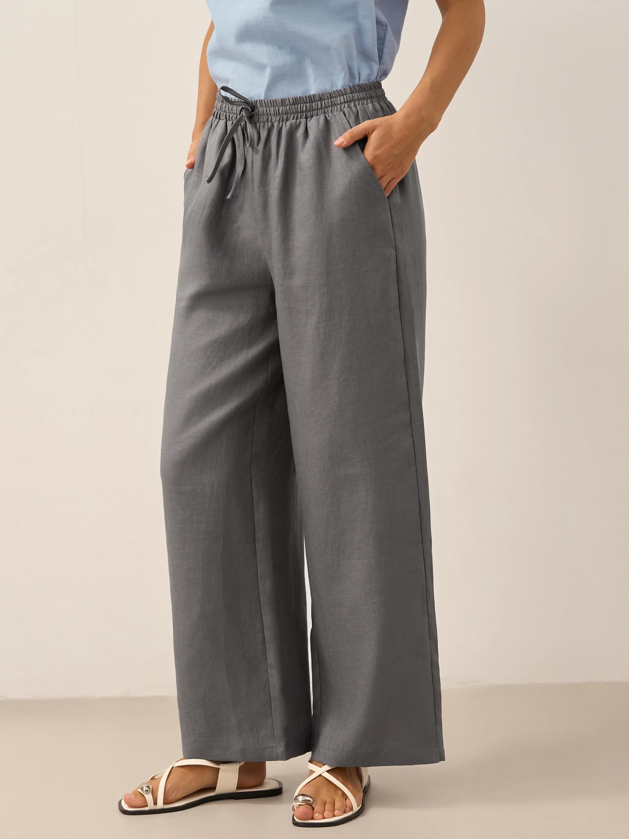 No-See-Thru Pocket Magic Linen Pant LYON - Image 39