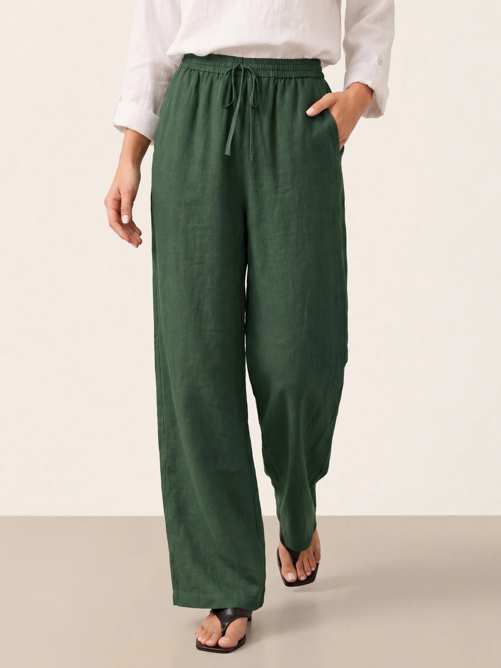 No-See-Thru Pocket Magic Linen Pant LYON - Image 50