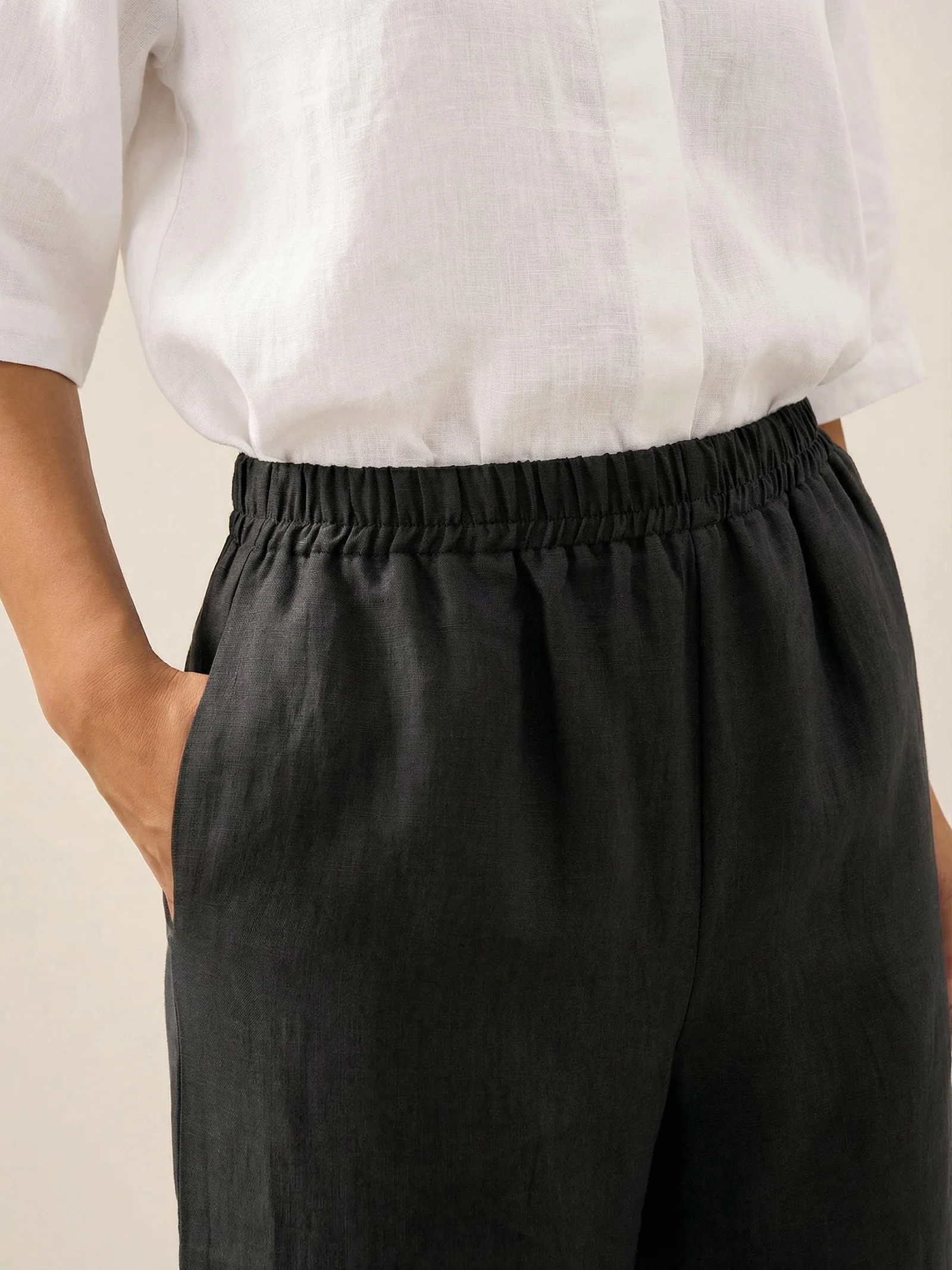 100% Linen Crop Pants RORY - Image 5