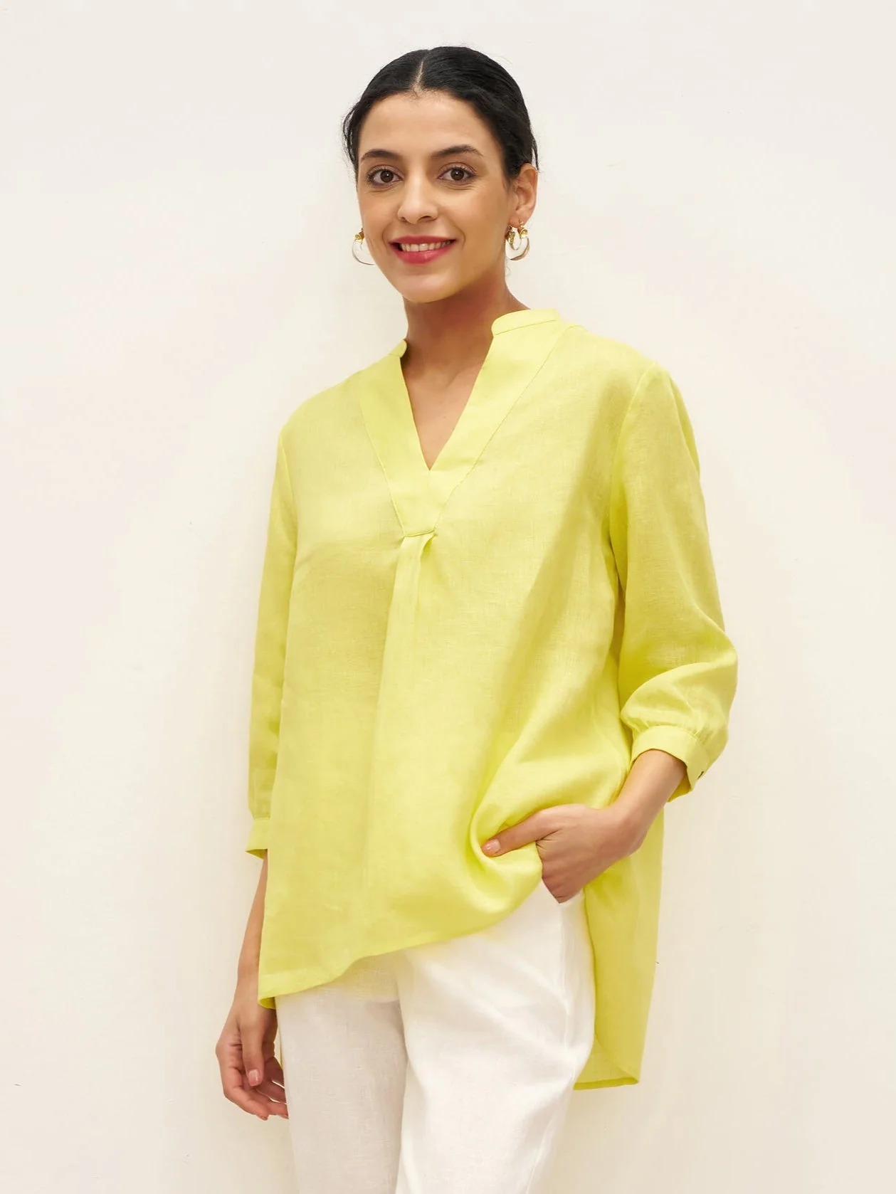 100% Linen Dress Shirt JOANNA - Image 55