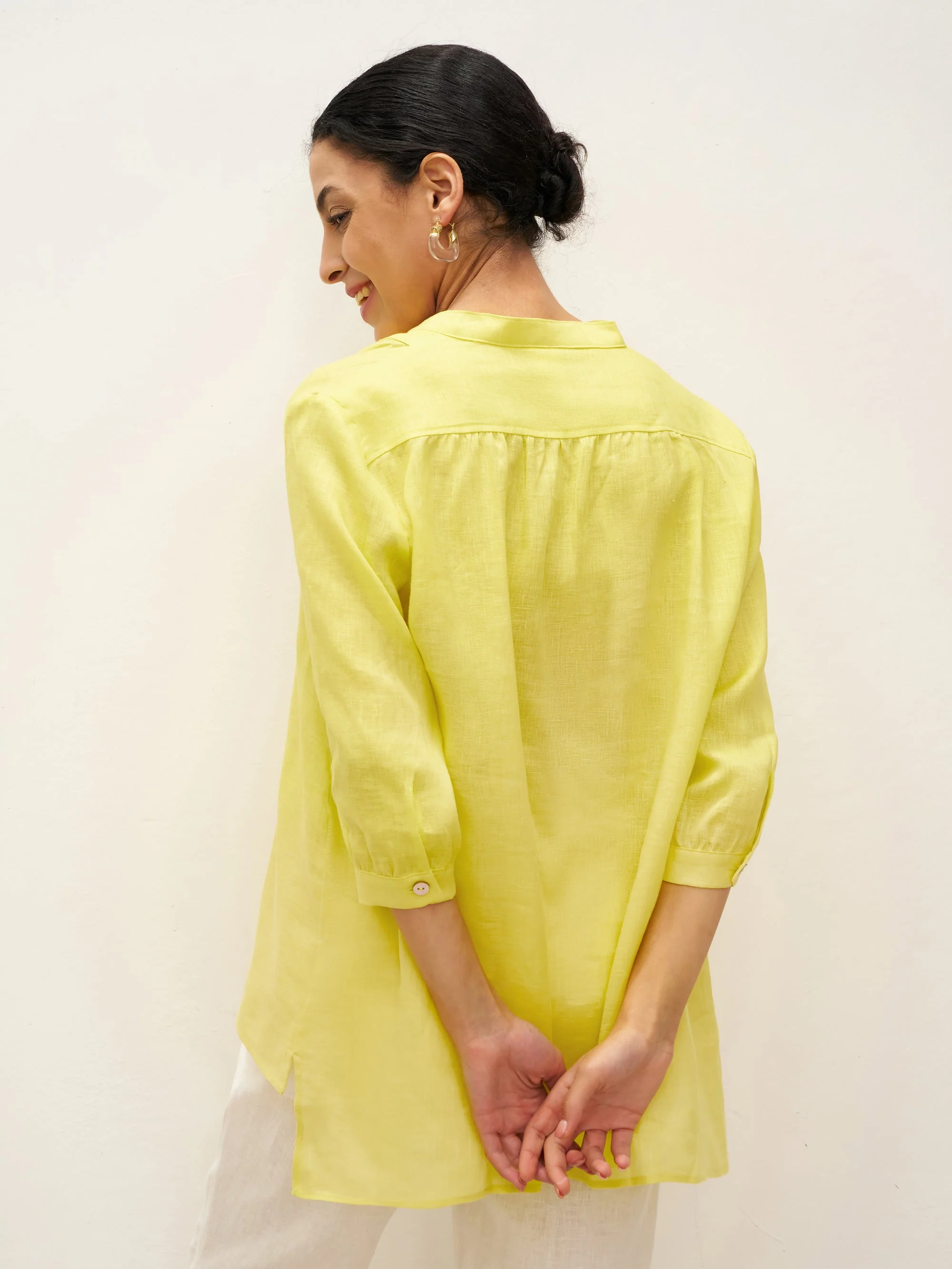 100% Linen Dress Shirt JOANNA - Image 56