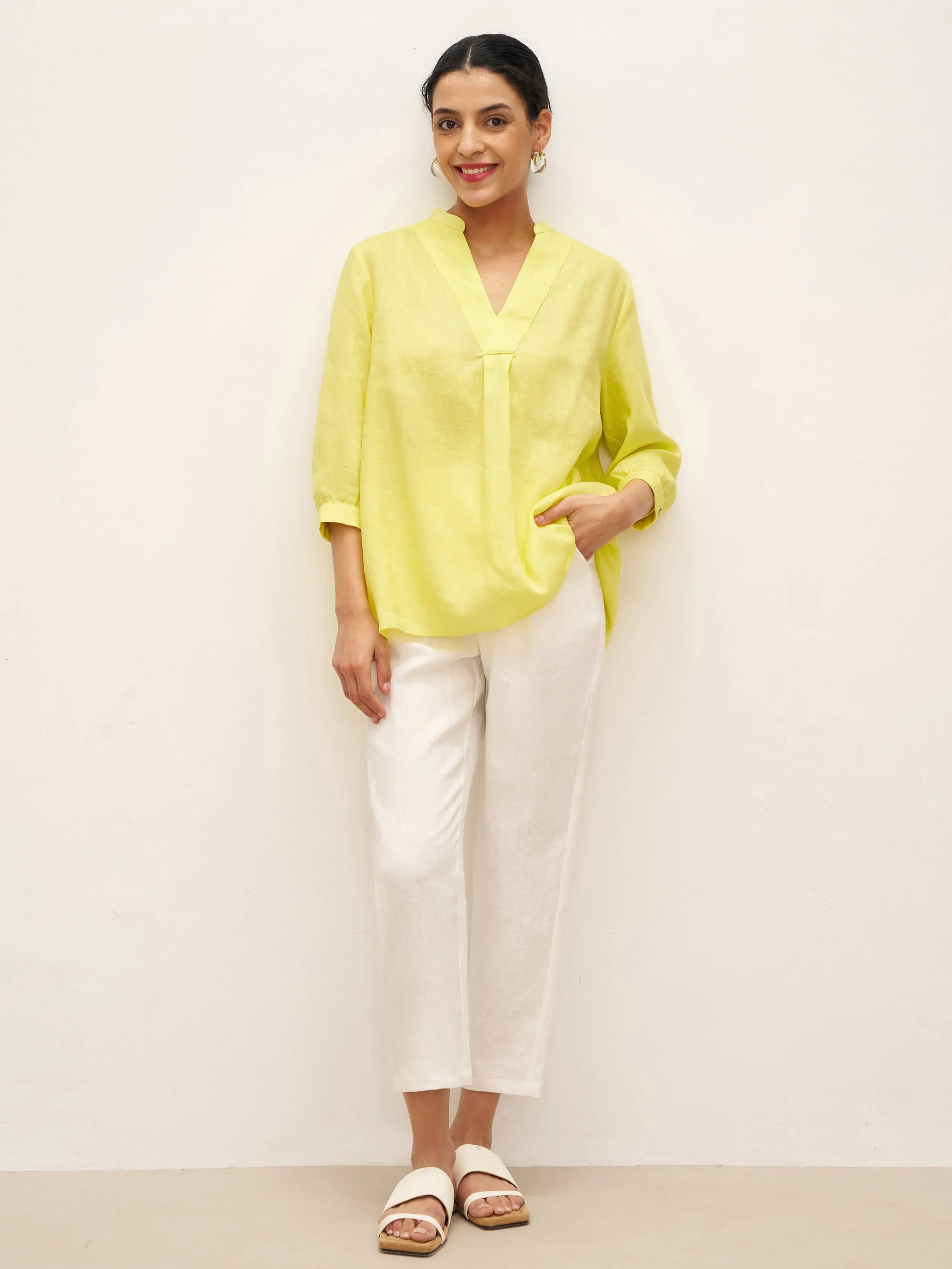 100% Linen Dress Shirt JOANNA - Image 57