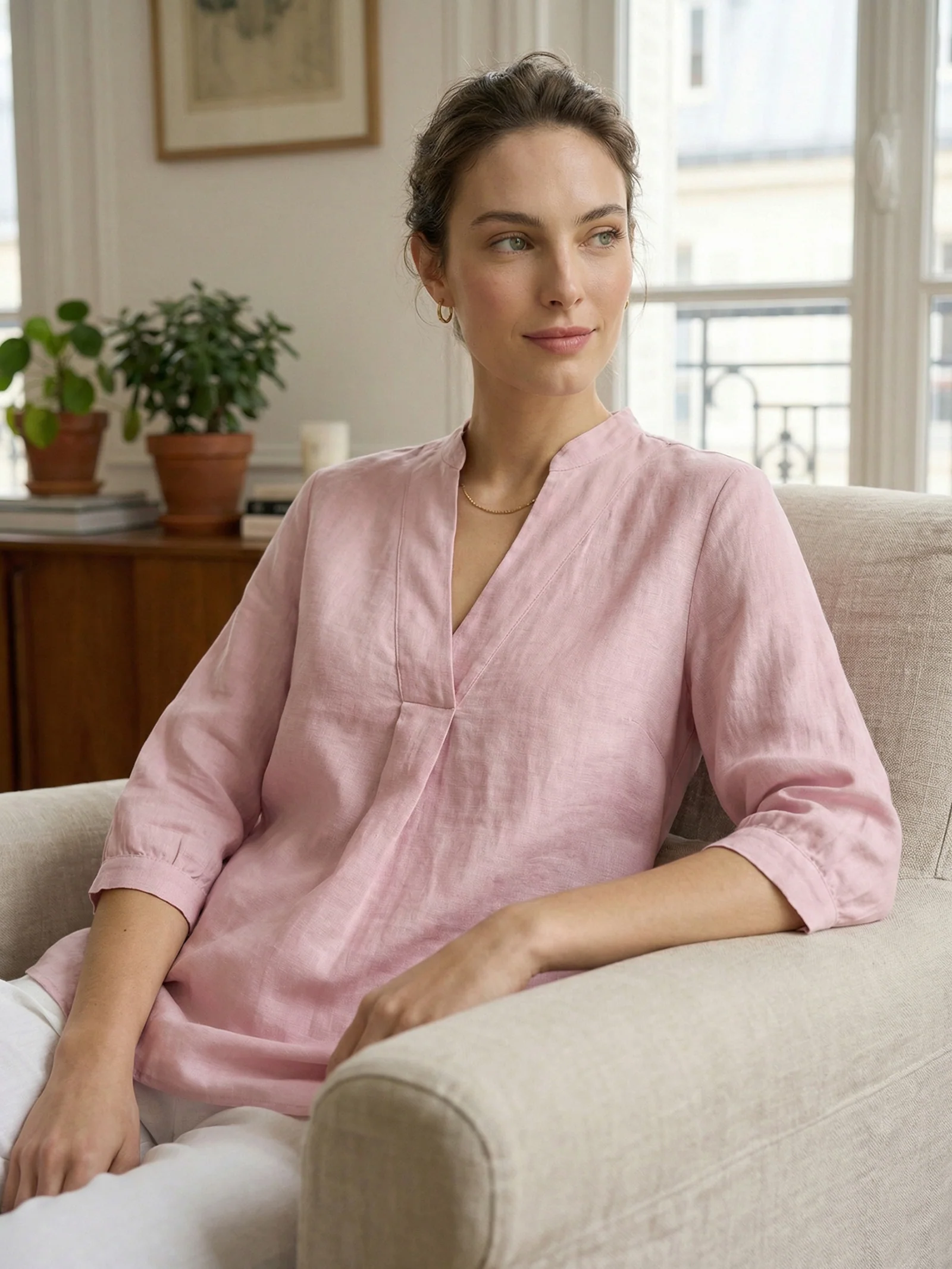 100% Linen Dress Shirt JOANNA - Image 15