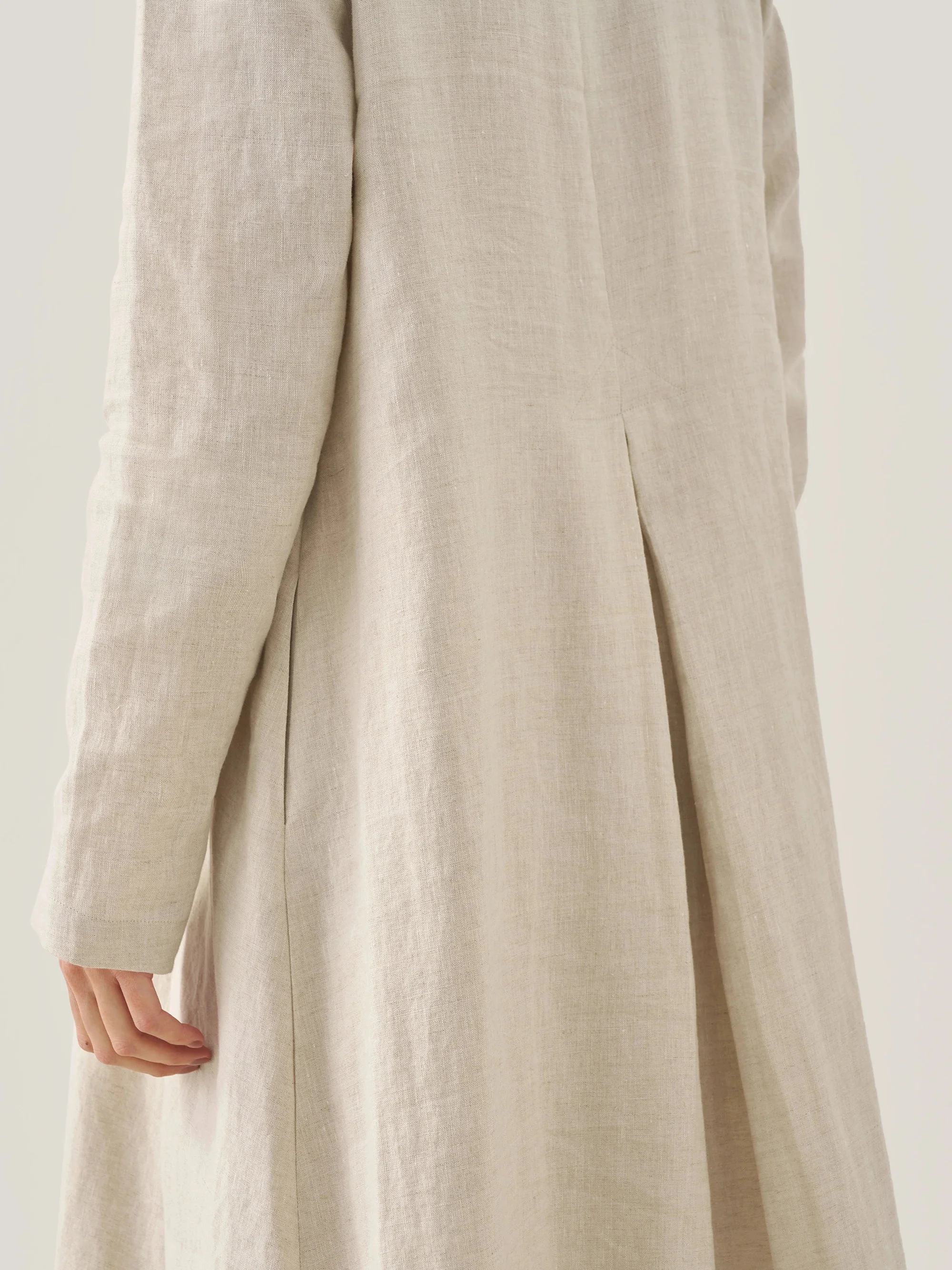 100% Linen Hooded Pullover Midi Dress REBECCA - Image 8