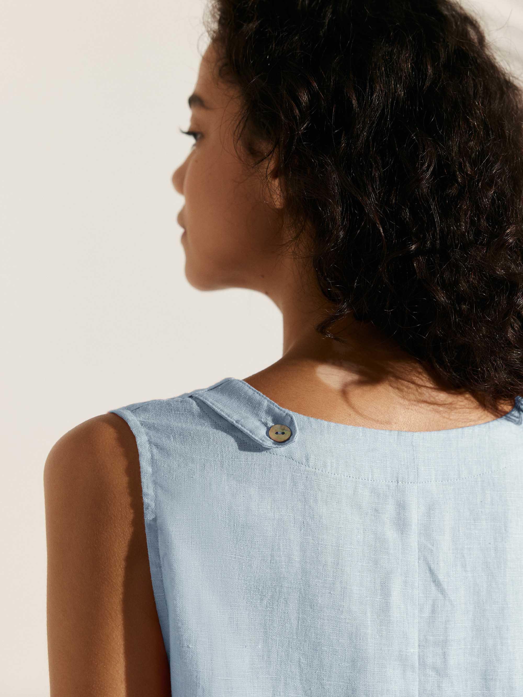 100% Linen Sleeveless Dress SIENNA - Image 23