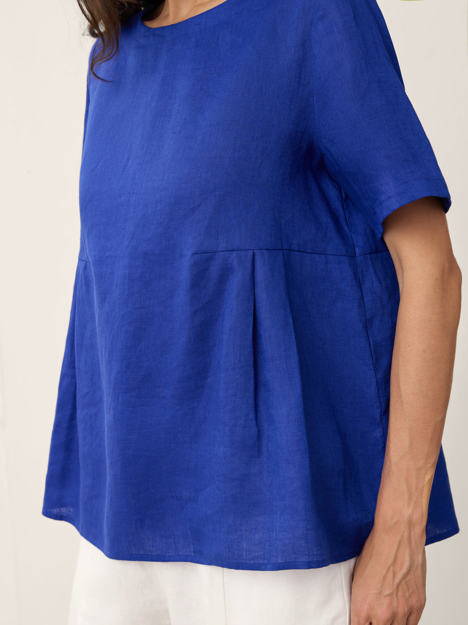 100% Linen Pleated Waist Relaxed Overtop FABIENNE - Image 6