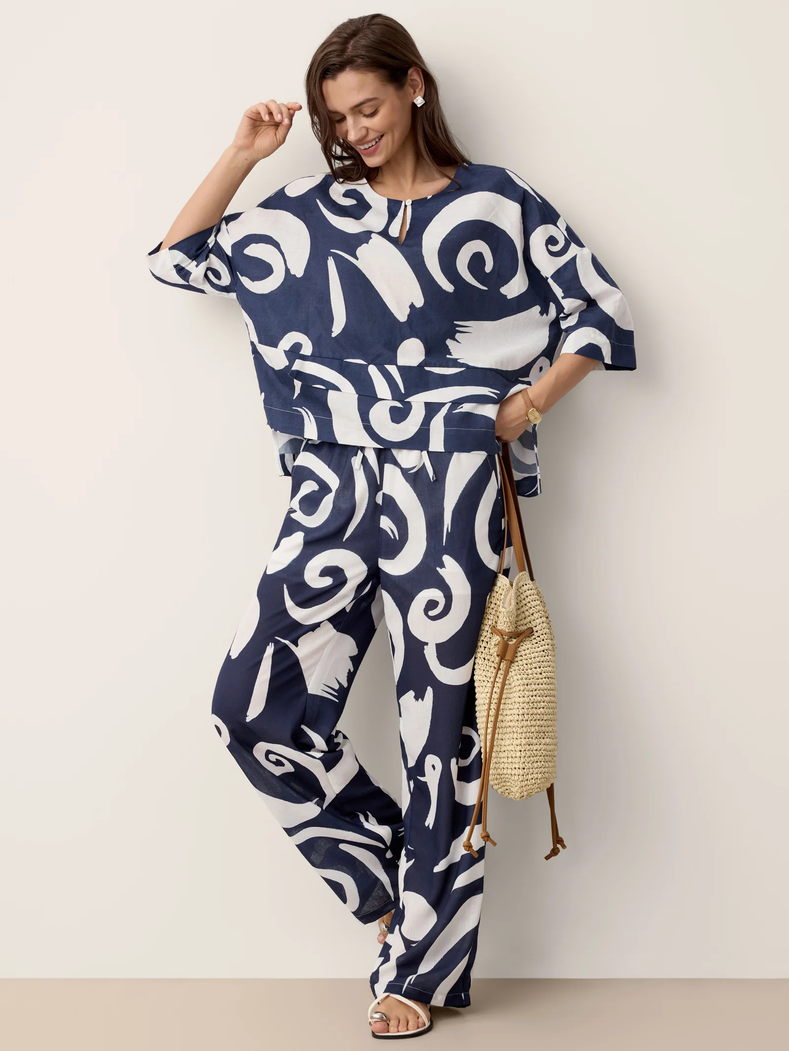 Linen Layered Asymmetric Top NOREEN - Image 9