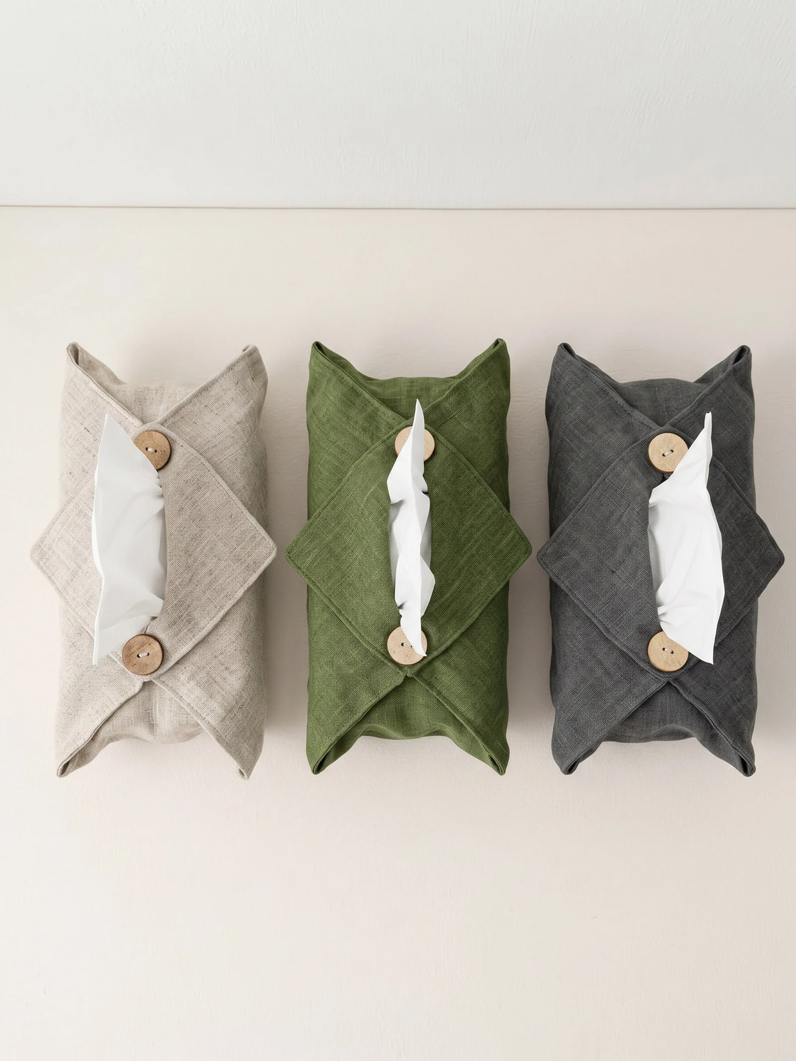Linen Tissue Box Storage Cover - Image 7