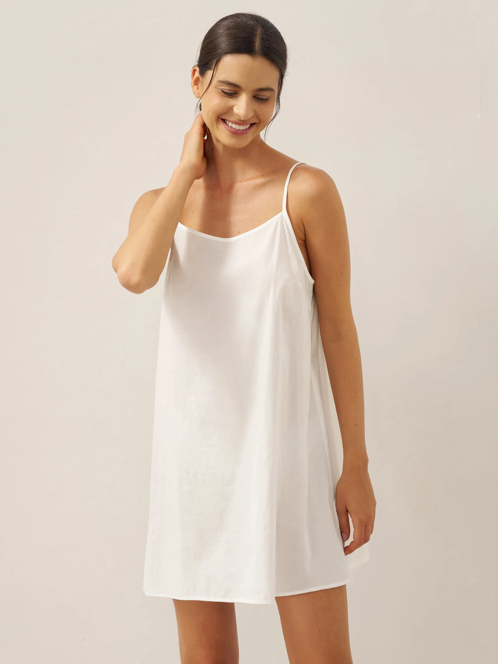 Linen V-Neck Cover-Up and Slip Dress Set CASS - Image 5
