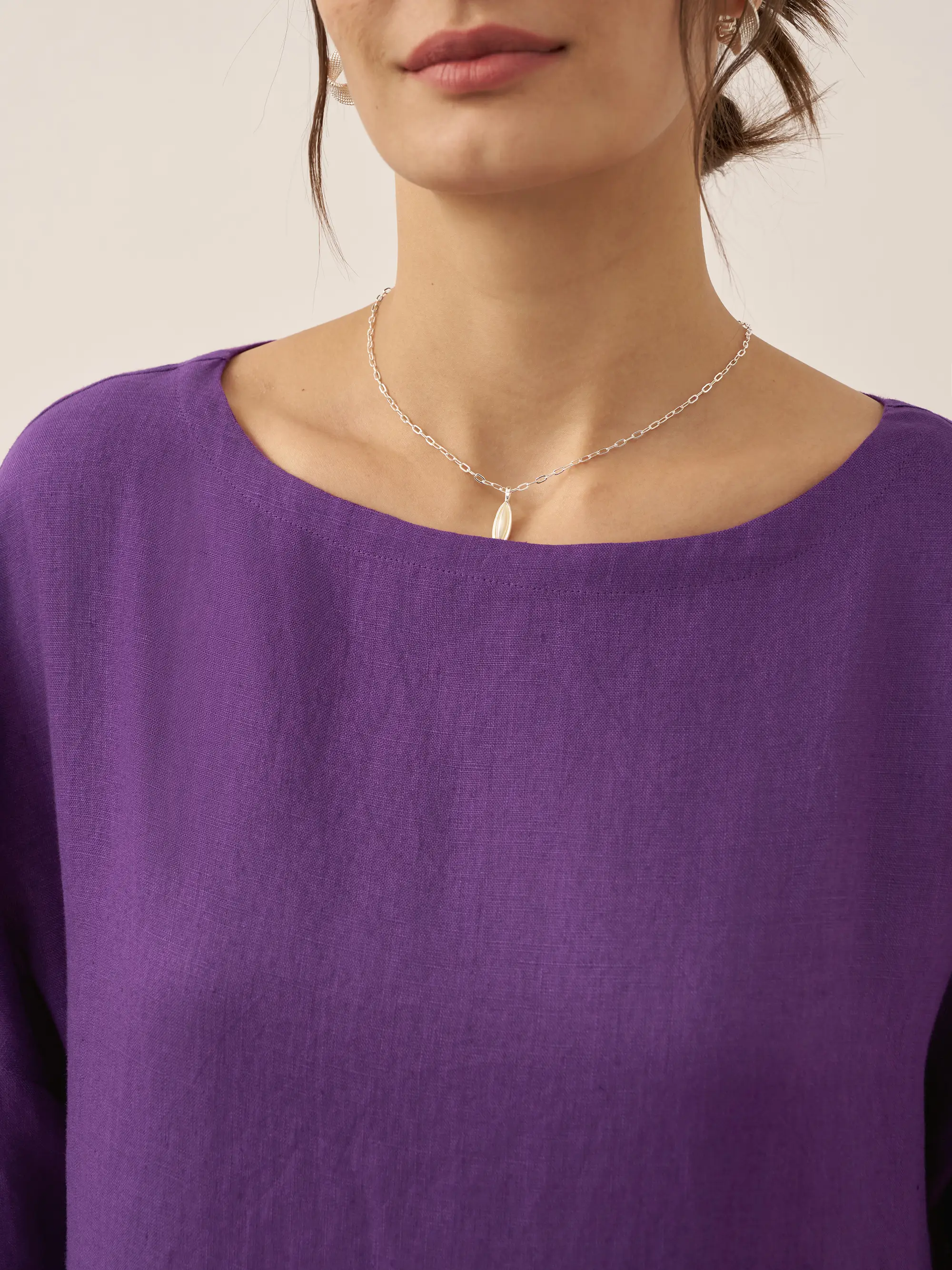 100% Linen A-Line Midi Dress VALENCIA - Image 49