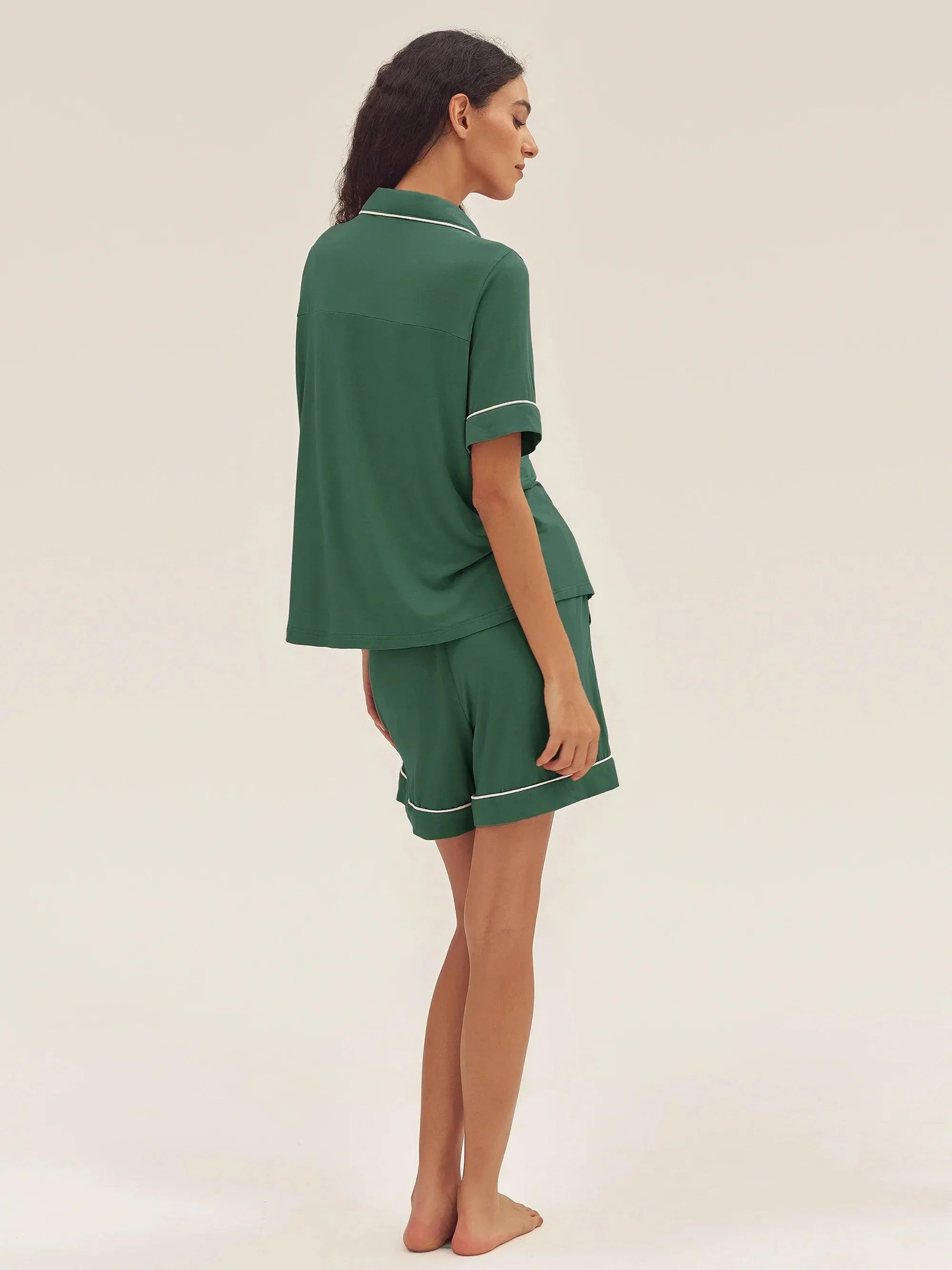Short Sleeve Bamboo Pajama Set ODESSA - Image 26