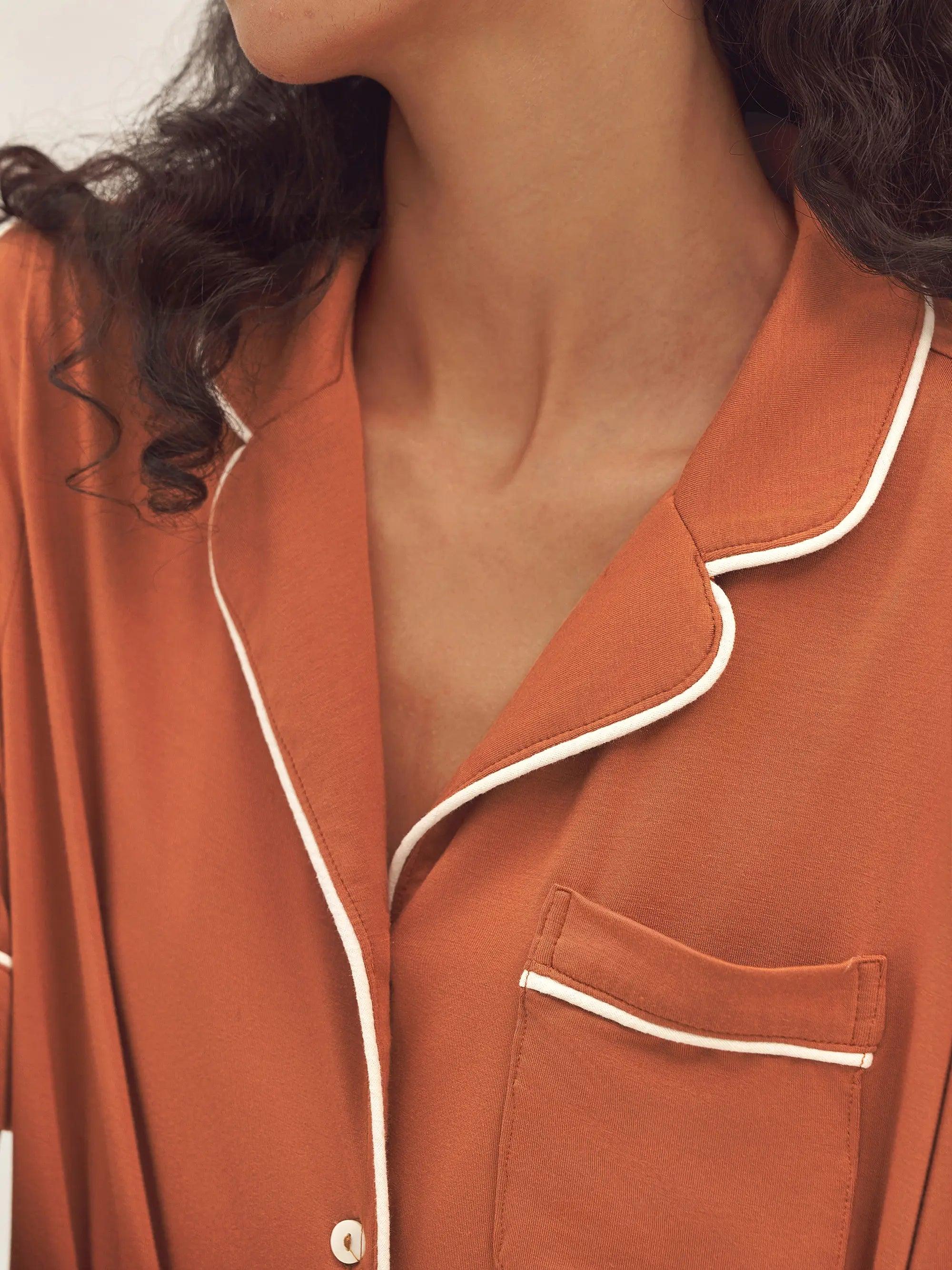 Short Sleeve Bamboo Pajama Set ODESSA - Image 5