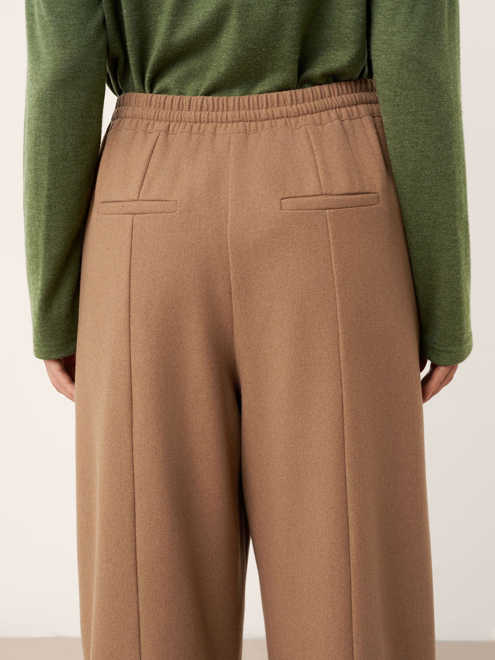 Wool Drawstring Patch Pocket Pants PRISCILLA - Image 5