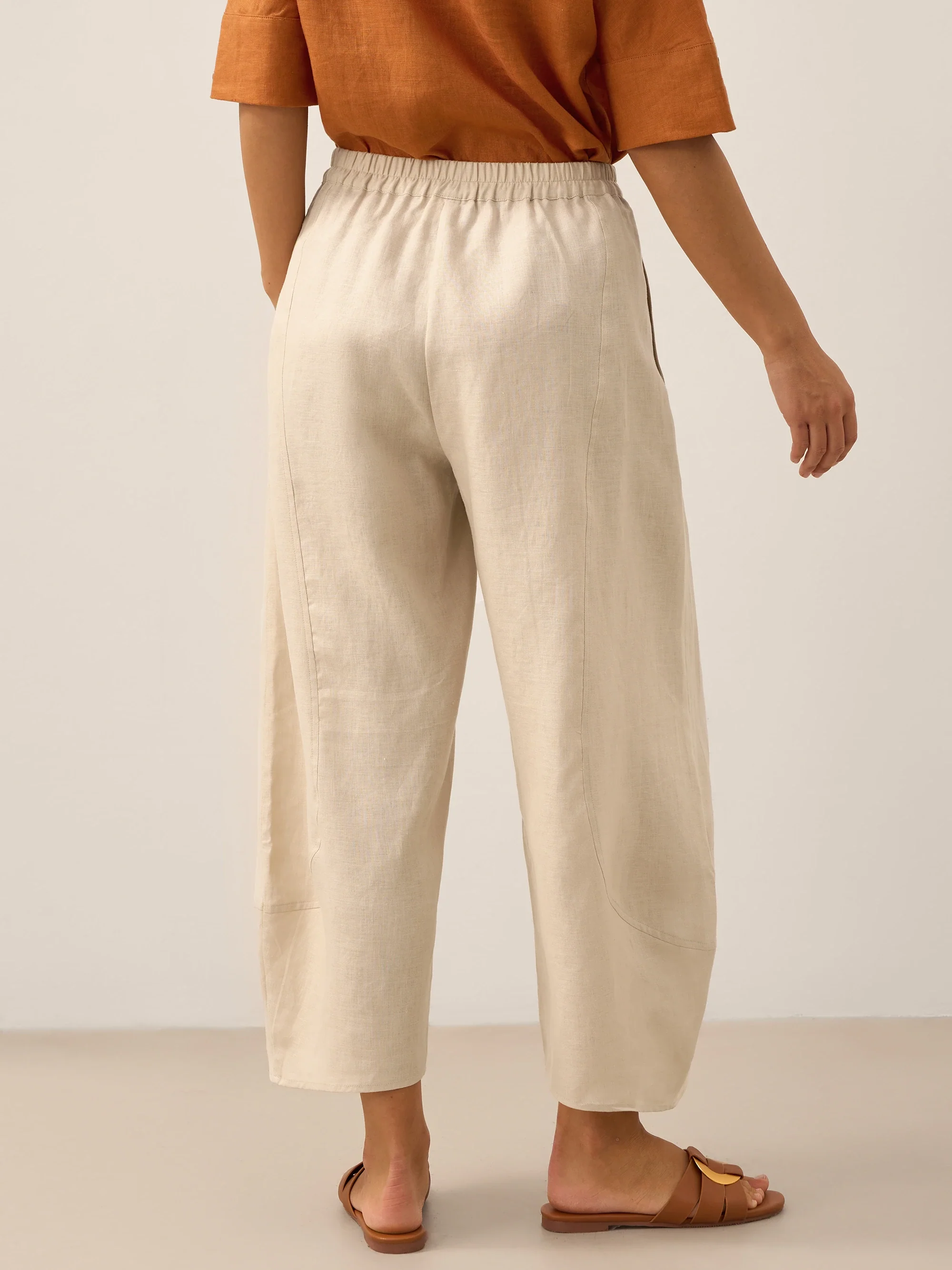 100% Linen Classic Ankle Pants ZOE - Image 27