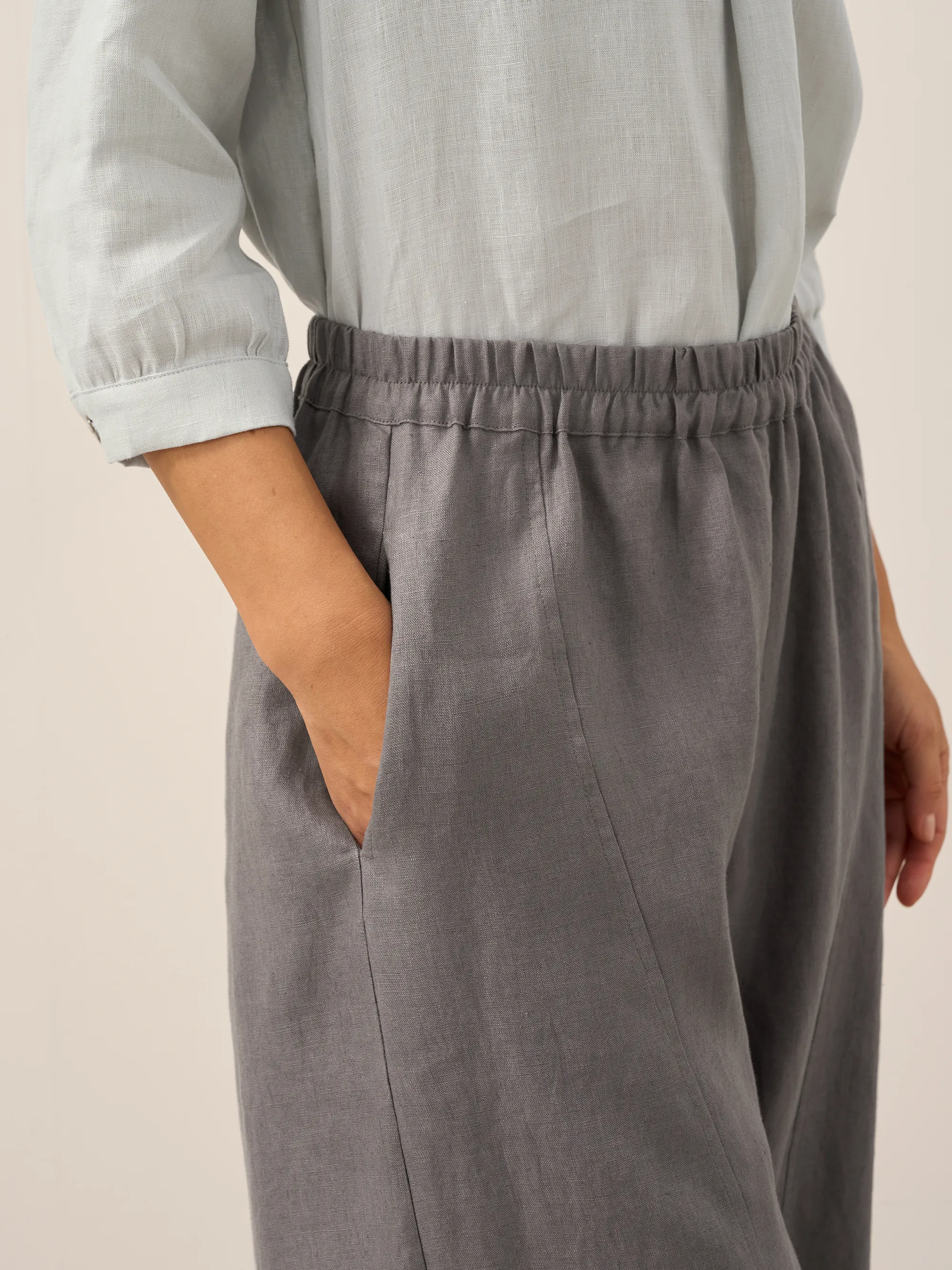 100% Linen Classic Ankle Pants ZOE - Image 13